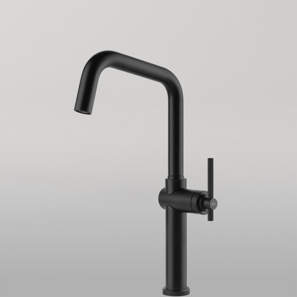 Gessi Habito Square Goose Neck Swivel Mixer Matte Black