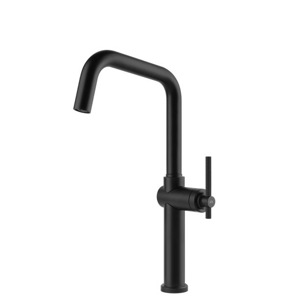 Gessi Habito Square Goose Neck Swivel Mixer Matte Black