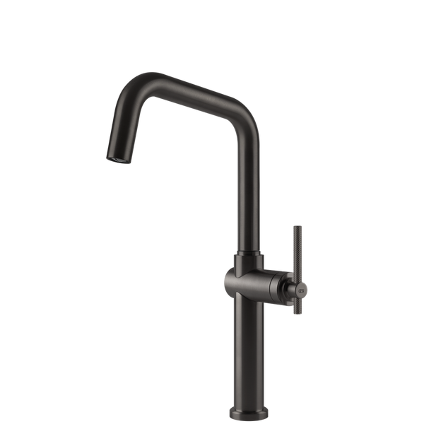 Gessi Habito Square Goose Neck Swivel Mixer Brushed Black