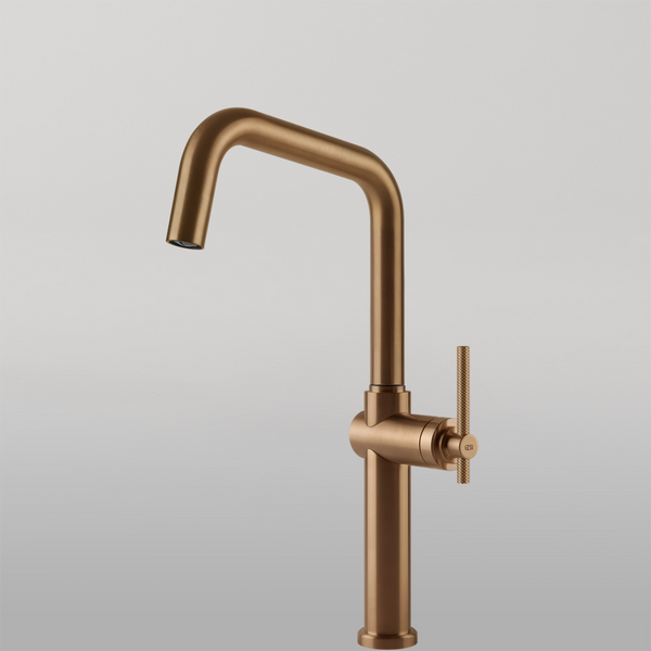 Gessi Habito Square Goose Neck Swivel Mixer Warm Bronze