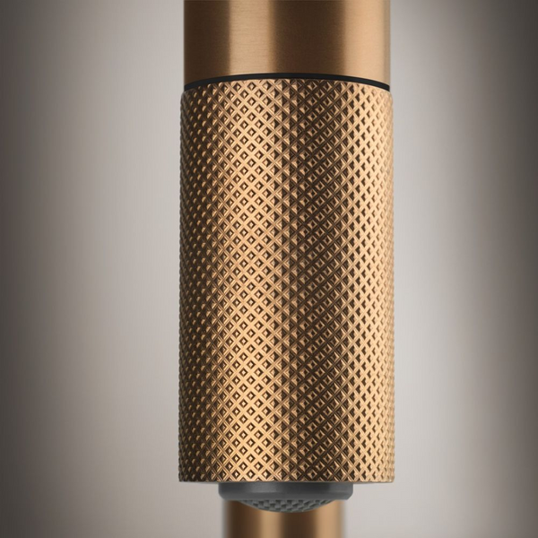 Gessi Habito Square Goose Neck Pull Out Mixer Warm Bronze