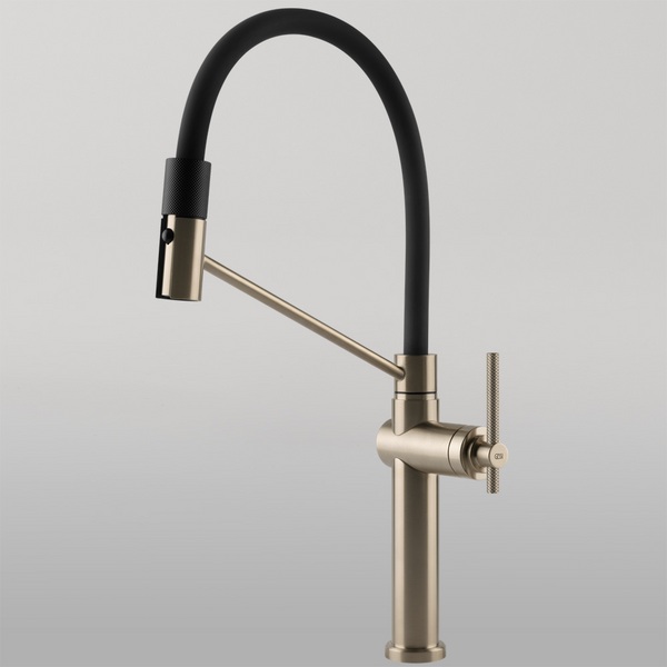 Gessi Habito Goose Neck Semi-Professional Spray Mixer Brushed Nickel
