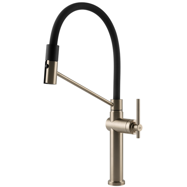 Gessi Habito Goose Neck Semi-Professional Spray Mixer Brushed Nickel
