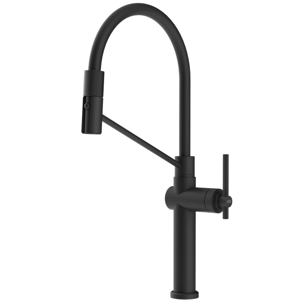 Gessi Habito Goose Neck Semi-Professional Spray Mixer Matte Black