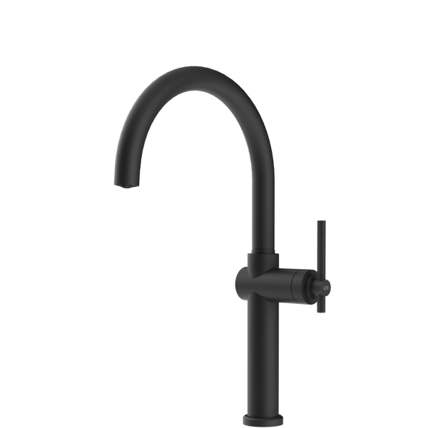 Gessi Habito Goose Neck Swivel Mixer Matte Black