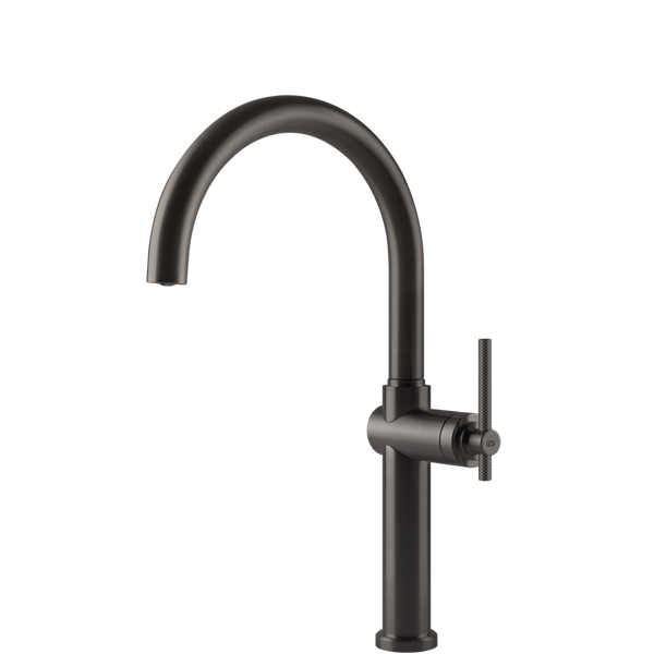Gessi Habito Goose Neck Swivel Mixer Brushed Black