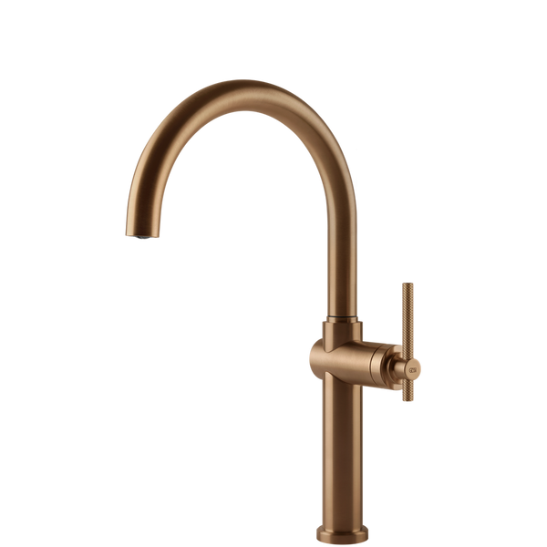 Gessi Habito Goose Neck Swivel Mixer Warm Bronze