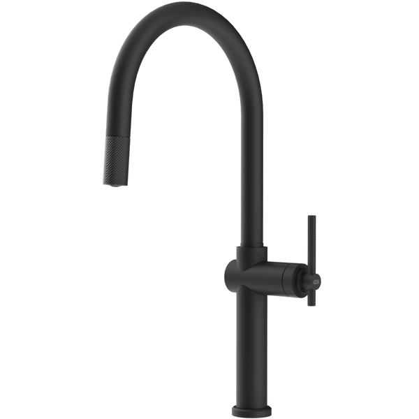 Gessi Habito Goose Neck Pull Out Mixer Matte Black