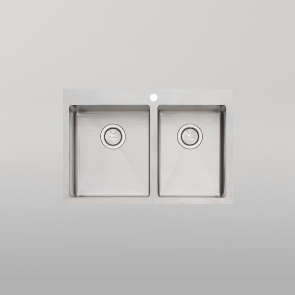 Oliveri Apollo 1 And 3/4 Bowl Sink Stainless Steel