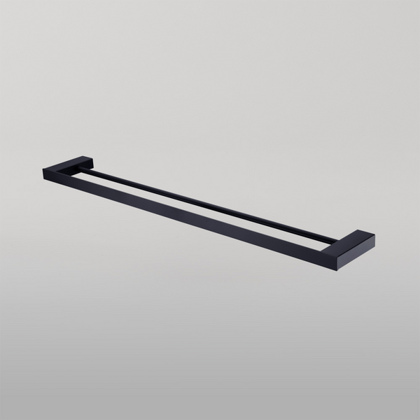 Oliveri Athens Double Towel Rail 600mm Matte Black