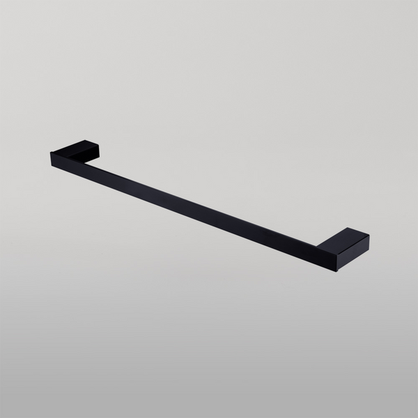 Oliveri Athens Single Towel Rail 600mm Matte Black