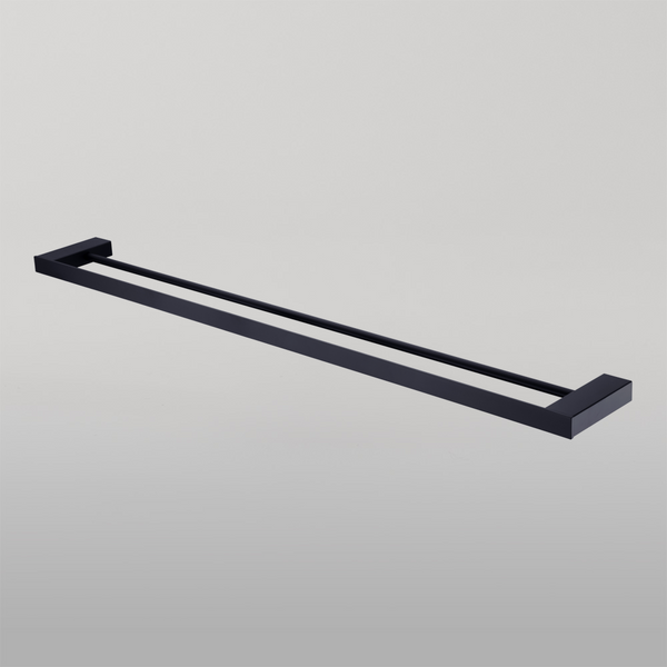 Oliveri Athens Double Towel Rail 800mm Matte Black