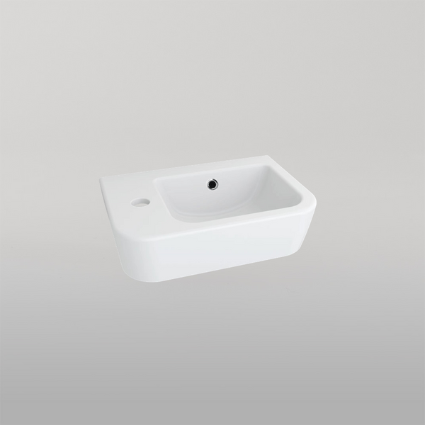 Oliveri Dublin Compact Wall Hung Basin With Tap Landing Left White