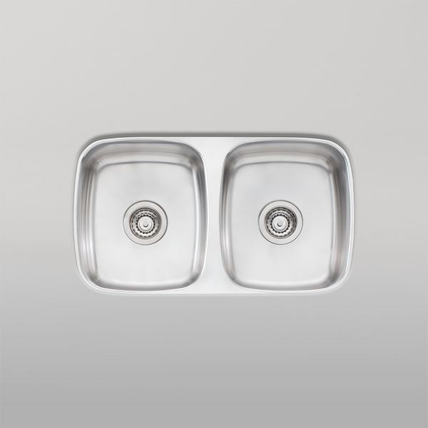 Oliveri Endeavour Double Bowl Undermount Sink Stainless Steel
