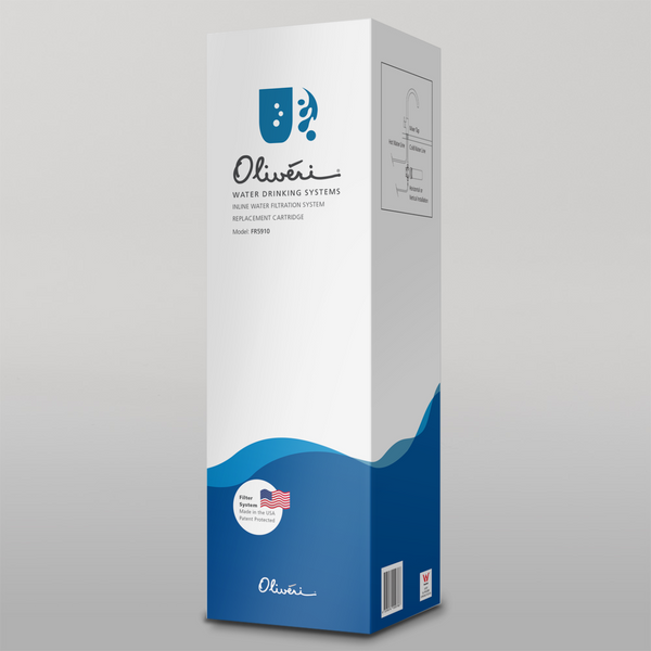 Oliveri Inline Water Filtration System Replacement Cartridge For Standard Water Use White