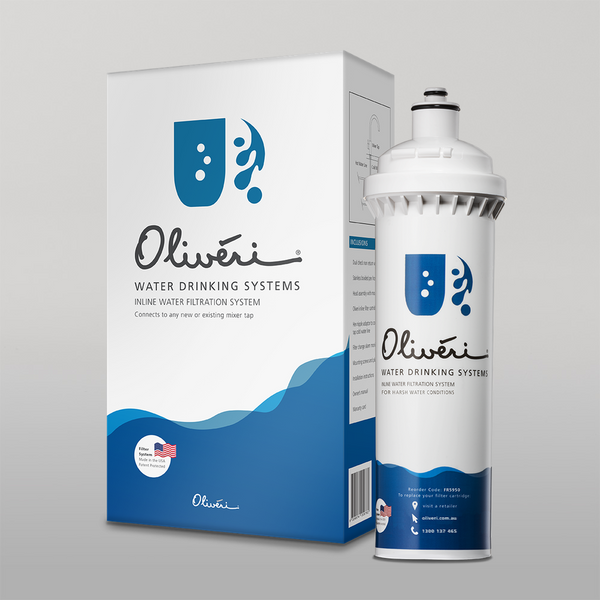 Oliveri Inline Water Filtration System For Harsh Water Use White