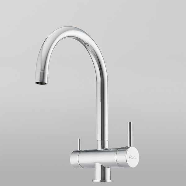 Oliveri Essentials Round Goose Neck 3 Way Filter Tap Chrome