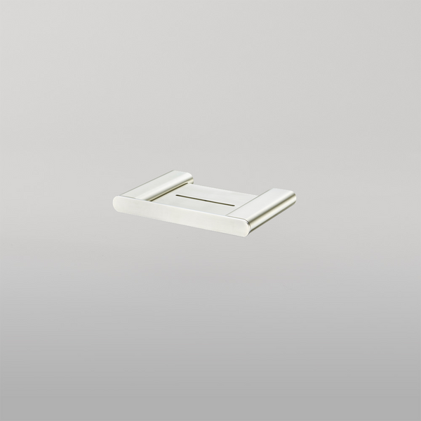 Oliveri Madrid Soap Holder With Shelf Brushed Nickel