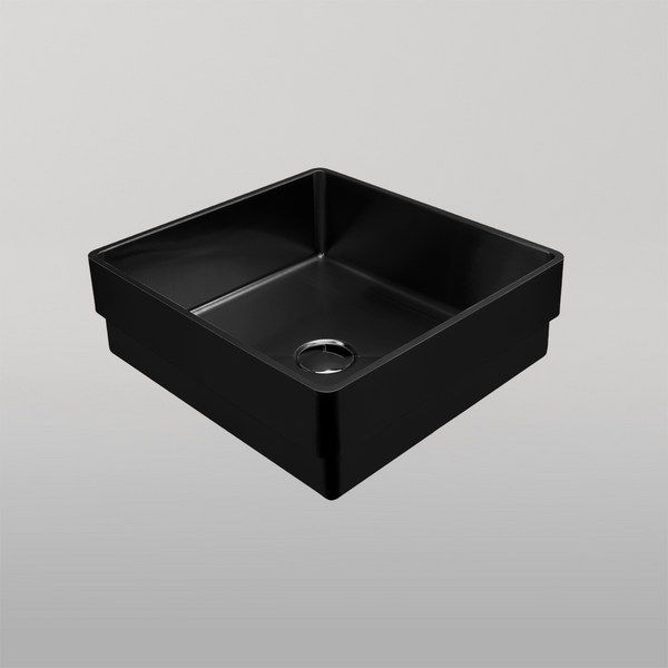 Oliveri Milan Rectangular Stainless Steel Inset Basin Black