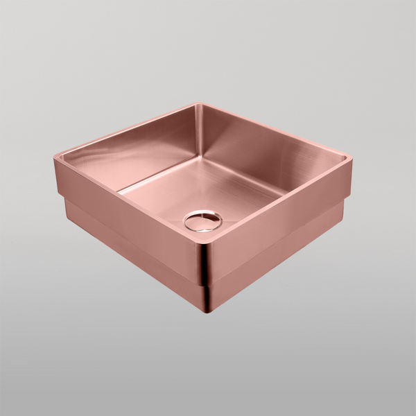 Oliveri Milan Rectangular Stainless Steel Inset Basin Copper