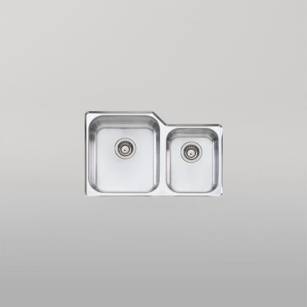 Oliveri Nu-Petite 1 And 3/4 Bowl Undermount Sink Stainless Steel