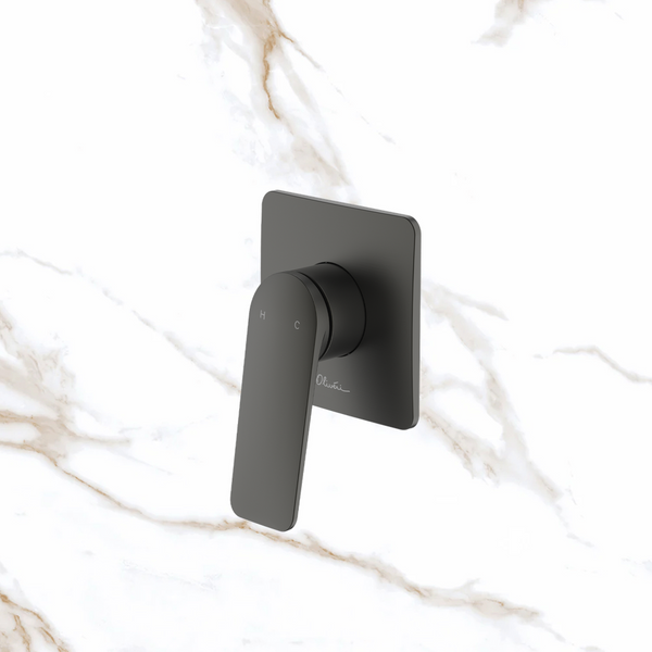 Oliveri Paris Wall Mixer Complete Kit Gunmetal Lead Free