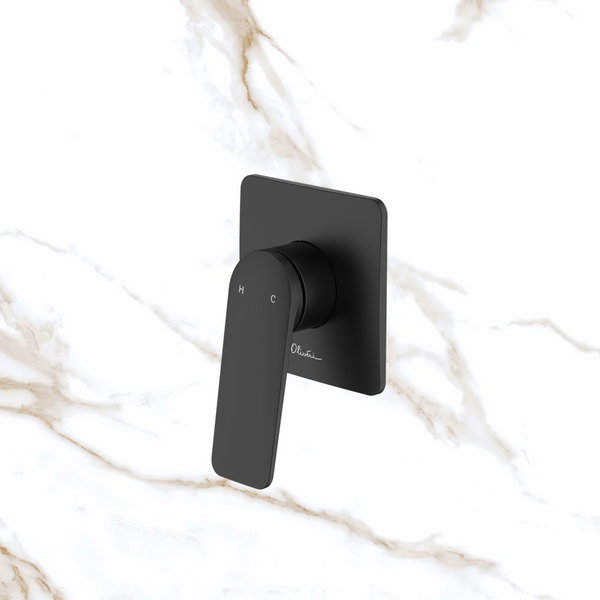 Oliveri Paris Wall Mixer Complete Kit Matte Black Lead Free