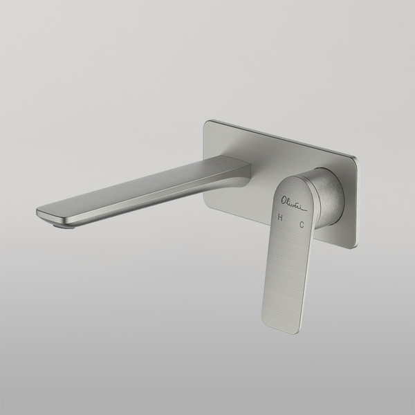 Oliveri Paris Wall Mixer Set Brushed Nickel