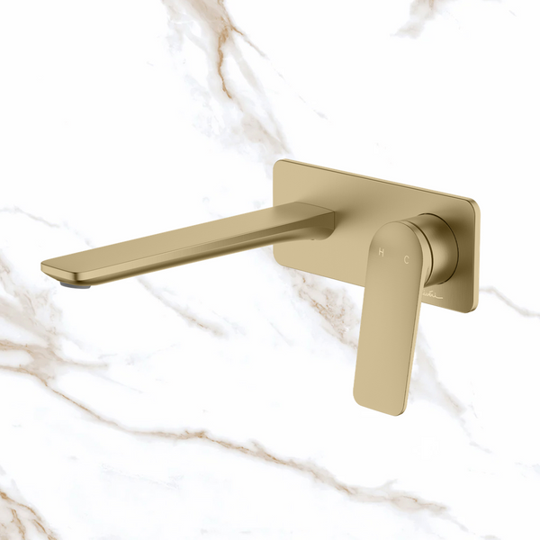 Oliveri Paris Wall Mixer Set Complete Kit Classic Gold Lead Free
