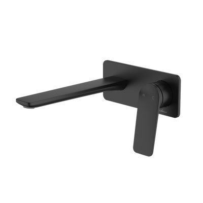 Oliveri Paris Wall Mixer Set Complete Kit Matte Black Lead Free