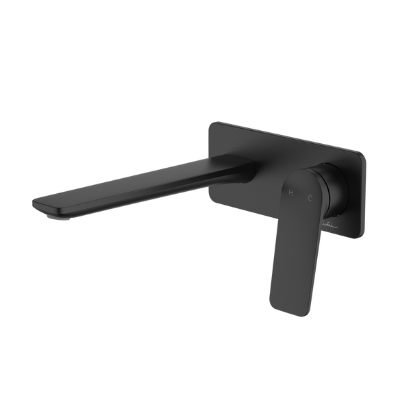 Oliveri Paris Wall Mixer Set Complete Kit Matte Black Lead Free