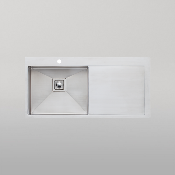 Oliveri Professional Series Single Bowl Sink With Right Drainboard Stainless Steel