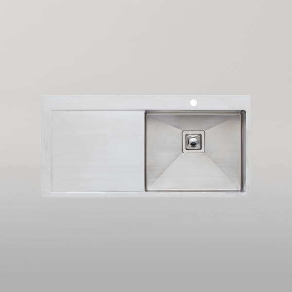 Oliveri Professional Series Single Bowl Sink With Left Drainboard Stainless Steel