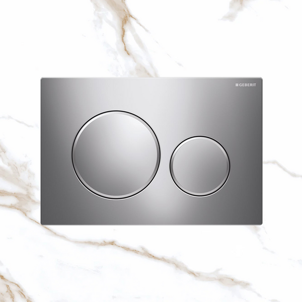 Oliveri Concealed Cistern Flush Plate with Round Buttons Chrome