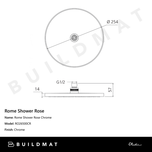 Oliveri Rome Shower Rose Chrome