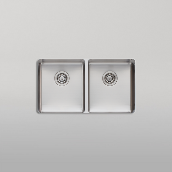 Oliveri Sonetto Double Bowl Undermount Sink Stainless Steel