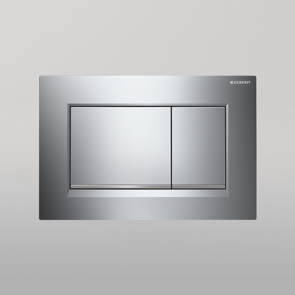 Oliveri Concealed Cistern Flush Plate With Square Buttons Chrome