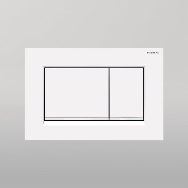 Oliveri Concealed Cistern Flush Plate With Square Buttons White