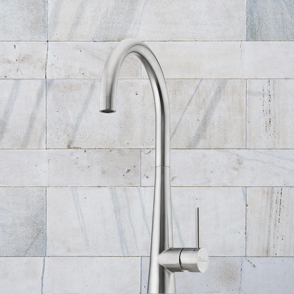 Oliveri Essente Stainless Steel Goose Neck Mixer Stainless Steel