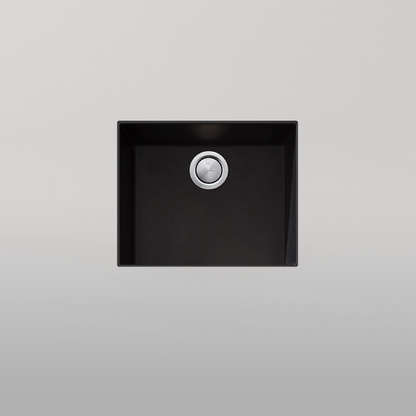 Oliveri Santorini Large Bowl Undermount Sink Black