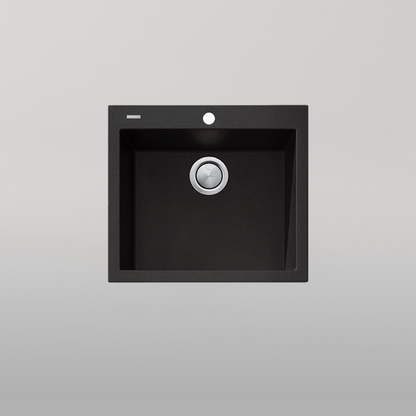 Oliveri Santorini Large Bowl Topmount Sink Black