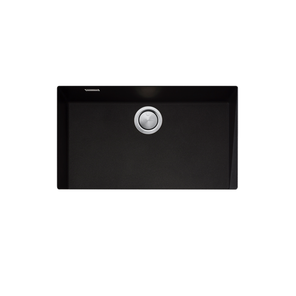 Oliveri Santorini Mega Bowl Undermount Sink with Overflow Black