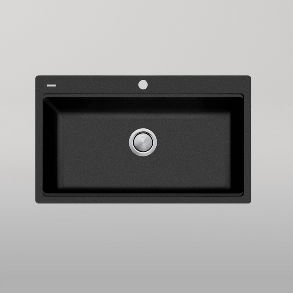 Oliveri Santorini Topmount Workstation Sink Black