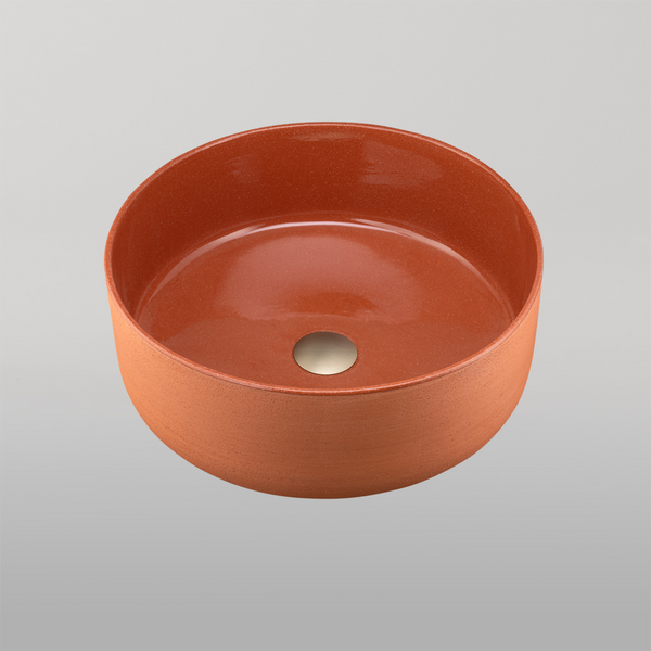 Oliveri Terzofoco Circular Counter Top Basin Red Clay