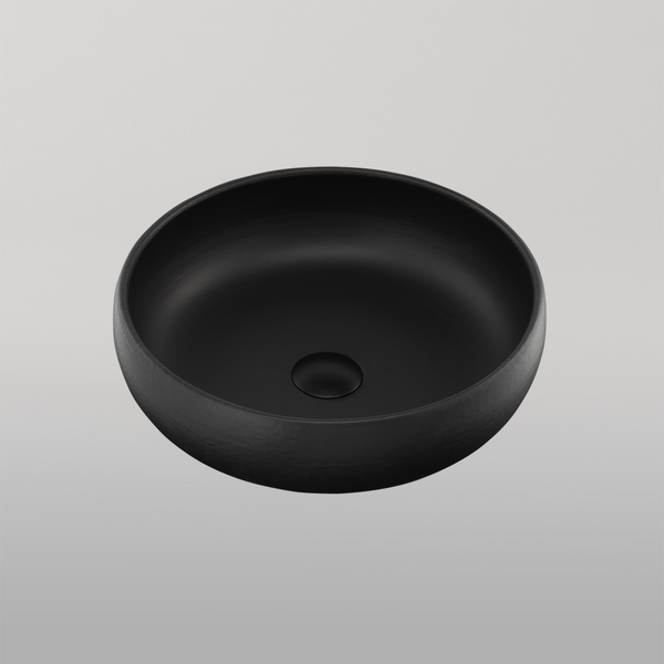Oliveri Terzofoco Curved Counter Top Basin Matte Black