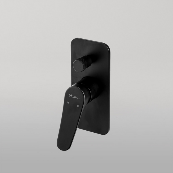 Oliveri Verona Wall Mixer With Diverter (Trim Kit Only) Matte Black