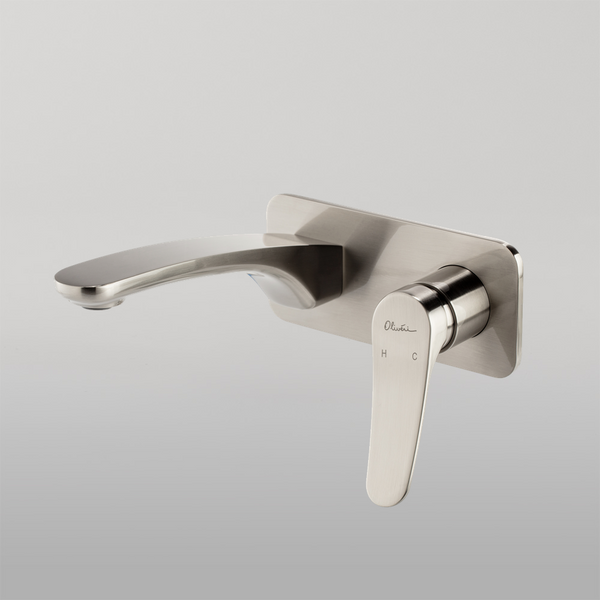 Oliveri Verona Wall Mixer Set (Trim Kit Only) Brushed Nickel