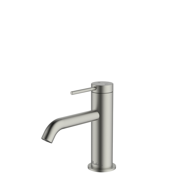 Oliveri Venice Basin Mixer Curved Brushed Nickel Lead Free
