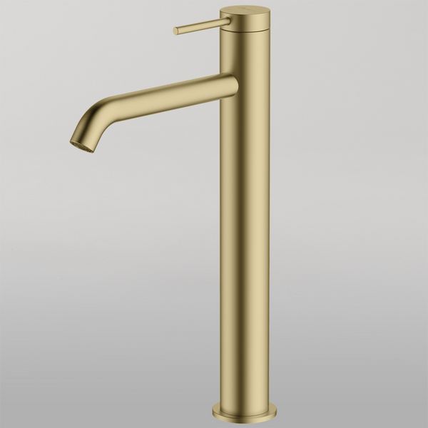 Oliveri Venice Curved Tower Basin Mixer Classic Gold