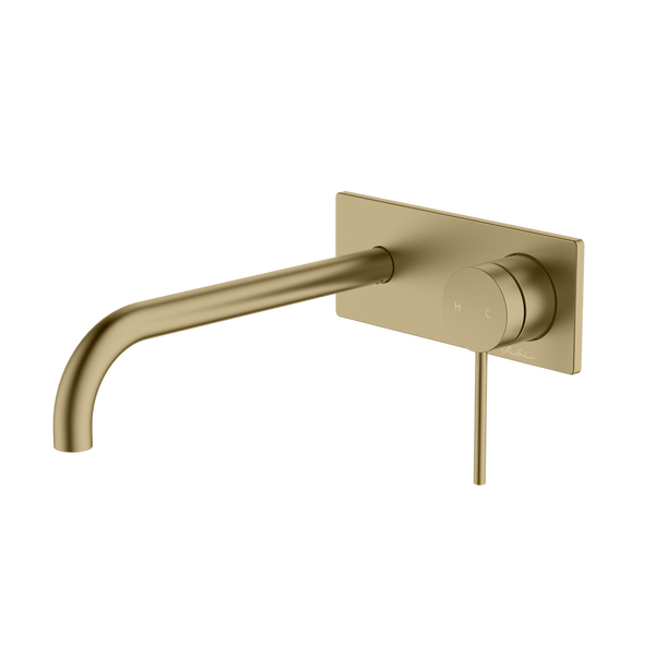 Oliveri Venice Curved Wall Mixer Set Complete Kit Classic Gold Lead Free